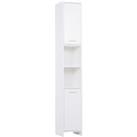 HOMCOM Slim Bathroom Tall Cabinet, High Floor Cabinet Unit for Bathroom, Freestanding Storage Cabine