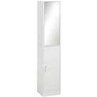 kleankin Tall Mirrored Bathroom Cabinet, Bathroom Storage Cupboard, Floor Standing Tallboy Unit with