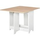 HOMCOM Foldable Dining Table Drop-Leaf Folding Desk Side Console with Storage Shelf for Kitchen,Dining Room Aosom UK