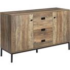 HOMCOM Industrial Sideboard, Storage Cabinet, Accent Cupboard with Drawers, Adjustable Shelves for K