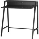 HOMCOM Computer Desk, Black, Home Office Writing Table Workstation with Storage Shelf, Ideal for PC Laptop