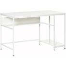 HOMCOM Compact Computer Desk, Small Writing Study Table, Home Office PC Workstation with Storage She