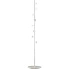 HOMCOM Coat Rack, Free Standing Hall Tree with 8 Round Disc Hooks, Steel Entryway Stand with Marble 