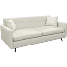 HOMCOM 165cm 2 Seater Sofa for Living Room, Modern Fabric Couch, Tufted Loveseat Sofa Settee w/ Stee