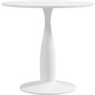 HOMCOM Round Dining Table, Modern Dining Room Table with Steel Base, Non-slip Foot Pad, Space Saving Small Dining Table