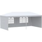 Outsunny 6 x 3 m Party Tent Gazebo Marquee Outdoor Patio Canopy Shelter with Windows and Side Panels