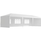 Outsunny 9 x 3m Garden Gazebo Marquee Party Wedding Tent Canopy - White