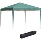 Outsunny Heavy Duty Garden Marquee, 3 x 3 Meter Party Tent with Folding Design, Wedding Canopy Renta