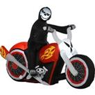 HOMCOM Next Day Delivery 180L x 55W x 120H cm Inflatable Grim Reaper Halloween Decoration