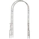 Outsunny Metal Decorative Garden Rose Arch Arbour Trellis for Climbing Plants Support Archway Weddin