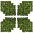 Outsunny 12PCS Artificial Boxwood Wall Panels 50cm x 50cm Grass Privacy Fence Screen Faux Hedge Gree