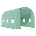 Outsunny 4.5m x 2m x 2m Walk-in Tunnel Greenhouse Garden Plant Growing House with Door and Ventilati