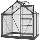 Outsunny Clear Polycarbonate Greenhouse Large Walk-In Green House Garden Plants Grow Galvanized Base