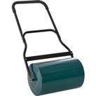 Outsunny 40L Lawn Roller Drum Scraper Bar Collapsible Handle Water or Sand Filled ?32cm Green