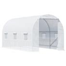 Outsunny 4.5 x 2 x 2 m Large Galvanised Steel Frame Outdoor Poly Tunnel Garden Walk-In Patio Greenho