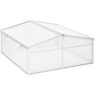 Outsunny Polycarbonate Greenhouse, Aluminium Frame, Grow House for Flowers Vegetables, 100 x 100 x 4