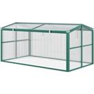 Outsunny Aluminium Polycarbonate Greenhouse Cold Frame Grow House, Openable Top for Flowers and Vege