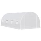 Outsunny 6 x 3 x 2 m Large Walk-In Greenhouse Garden Polytunnel Greenhouse with Metal Frame, Zippere