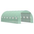 Outsunny 6 x 3 x 2 m Large Walk-In Greenhouse Garden Polytunnel Greenhouse with Steel Frame, Zippere