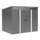 Outsunny Garden Metal Storage Shed House Hut Gardening Tool Storage w/ Tilted Roof and Ventilation 9