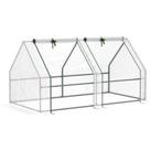 Outsunny Mini Small Greenhouse with Steel Frame & PE Cover & Zippered Window Poly tunnel Ste