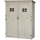 Outsunny Wooden Garden Shed Tool Storage Outsunny Wooden Garden Shed w/ Two Windows, Tool Storage Ca