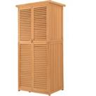 Outsunny 87 x 47 x 160cm Wooden Garden Storage Shed, Sheds & Outdoor Storage with Asphalt Roof &