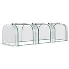Outsunny PVC Tunnel Greenhouse Green Grow House Steel Frame for Garden Backyard with Zipper Doors 29