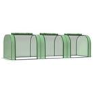 Outsunny Tunnel Greenhouse, PE Cover, Steel Frame, Garden Grow House with Zipper Door, 295x100x80cm,
