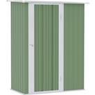 Outsunny Garden Storage Shed, Outdoor Tool Shed with Sloped Roof, Lockable Door for Equipment, Bikes