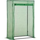 Outsunny 100 x 50 x 150cm Greenhouse Steel Frame PE Cover with Roll-up Door Outdoor for Backyard, Ba