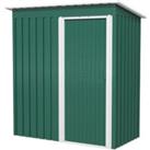 Outsunny 5 x 3ft Garden Storage Shed with Sliding Door and Sloped Roof Outdoor Equipment Tool Garden
