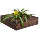 Outsunny Raised Garden Bed Planter Box: Wooden Outdoor Patio Planter for Plant, Flower & Vegetab