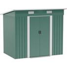 Outsunny 6.8 x 4.3ft Outdoor Garden Storage Shed, Tool Storage Box for Backyard, Patio and Lawn, Gre