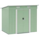 Outsunny 6.8 x 4.3ft Outdoor Garden Storage Shed, Tool Storage Box for Backyard, Patio and Lawn, Lig