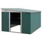 Outsunny Garden Metal Storage Shed Outdoor Metal Tool House with Double Sliding Doors and 2 Air Vent