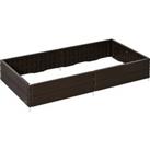 Outsunny Raise Garden Bed Kit, 6 Panels DIY Planter Box Above Ground for Flowers/Herb/Vegetables Out