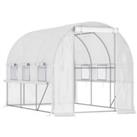 Outsunny 3 x 2 x 2m Walk-in Tunnel Greenhouse, Polytunnel Tent with PE Cover, Zippered Roll Up Door 