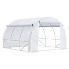 Outsunny 3 x 3 x 2 m Polytunnel Greenhouse, Walk in Pollytunnel Tent with Steel Frame, Reinforced Co