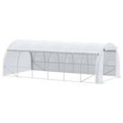 Outsunny 6 x 3 x 2 m Polytunnel Greenhouse, Walk in Pollytunnel Tent with Steel Frame, Reinforced Co