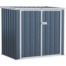 Outsunny 5ft x 3ft Garden 2-Bin Steel Storage Shed, Double Rubbish Storage Shed, Hide Dustbin w/ Loc