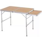 Outsunny Portable Folding Picnic Table, 3ft Aluminium Frame with MDF Top, Lightweight for Outdoor Us