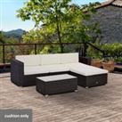 Outsunny Outdoor Cushion Pad Set for Rattan Furniture, 7 Piece Garden Furniture Cushions, Patio Conv