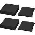 Outsunny 4 Pcs Outdoor Seat and Back Cushion Set Patio Deep Seating Chair Replacement Cushion