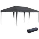 Outsunny 3 x 6 m Pop Up Gazebo, Foldable Canopy Tent, Height Adjustable Wedding Awning Canopy w/ Car