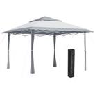 Outsunny Pop-up Gazebo Tent with Roller Bag, Adjustable Legs for Outdoor Events, Steel Frame, 4 x 4m