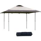 Outsunny 4 x 4m Pop-up Canopy Gazebo Tent with Roller Bag & Adjustable Legs Outdoor Party, Steel