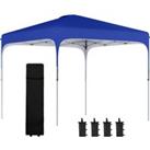 Outsunny Pop Up Gazebo with Adjustable Height, Foldable Canopy Tent, Carry Bag, Wheels, Leg Weight B