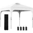 Outsunny 3 x 3 (M) Pop Up Gazebo, Foldable Canopy Tent with Carry Bag w/ Wheels & 4 Leg Weight B