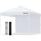 Outsunny 3x(3)M Pop Up Gazebo Tent with 1 Sidewall, Roller Bag, Adjustable Height, Event Shelter Ten